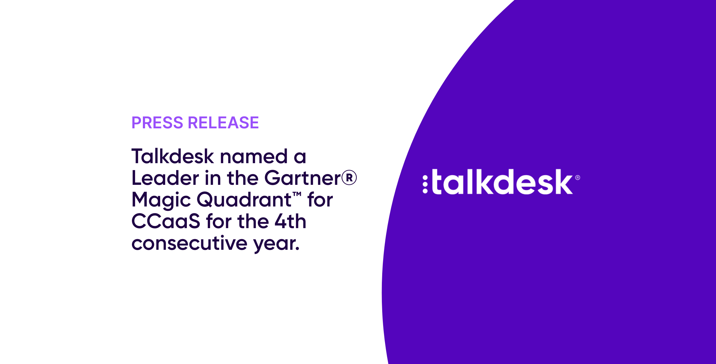 Talkdesk Named a Leader in the Gartner® Magic Quadrant™ for CCaaS for